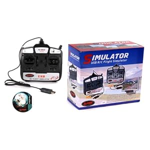 New RC Tech 6 CH Flight Simulator Remote Control w/ Software for Helicopters/ Airplanes