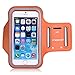 Universal Sports Armband, MoKo Water Resistant Running Case Workout Arm Band Cover for iPhone 8, iPhone 7, 6S, 6, 5S, 5, SE, Galaxy S7, S6, S6 Edge, J5, Moto Pixel Huawei Sony LG, Orange