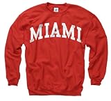 Miami University Redhawks Red Arch Crewneck Sweatshirt