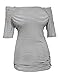 eVogues Plus Size Off Shoulder Half Sleeve Top Black