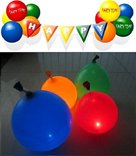 Viiart LED Light Up Flashing 12 inch Balloons ,1 Pack, 10 Ballons