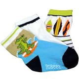 Robeez Organic Surfing Gator Socks, Blue, 0-6 Months