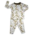 B.T. Kids - Toddler Boys Long Sleeve Dog Pajamas, Brown, White