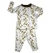 B.T. Kids - Toddler Boys Long Sleeve Dog Pajamas, Brown, White