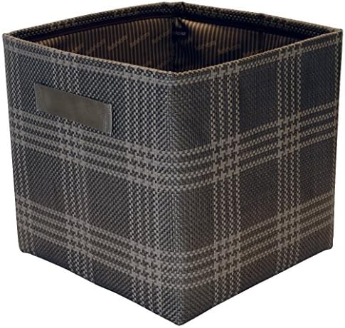 BelleVesta Storage Box, Striped, Metalic Ash