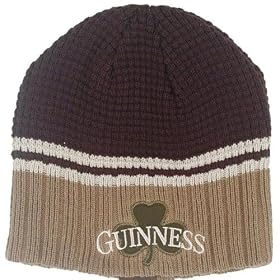 Guinness Beer Shamrock Tri Color Knit Hat Beer Winter Hat