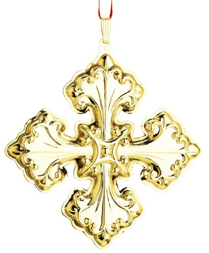Reed & Barton GOLD Christmas Cross 2013 Ornament EXCLUSIVE