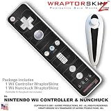 Nintendo Wii Remote Controller Skins - Brushed Aluminum Black WraptorSkinz TM Kit by TuneTattooz TM