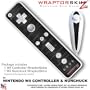 Nintendo Wii Remote Controller Skins - Brushed Aluminum Black WraptorSkinz TM Kit by TuneTattooz TM