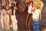 Art Print, The Hostile Force by Gustav Klimt, Final Size: 40 in X 26.75 in