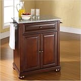Crosley Furniture Alexandria Solid Granite Top Mahogany Kitchen Island