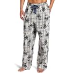 Caribbean Joe Men's Woven Gray Leaves Sleep Pant