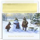 Children In Snow Holiday Cards -
