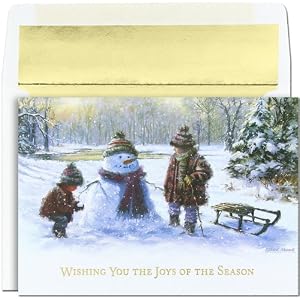 Children In Snow Holiday Cards -
