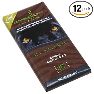 Endangered Species Chcolate Bars, 3-Ounce Bars (Pack of 12)