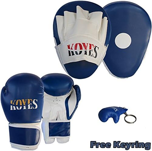 MMA Boxing Focus Pad Set Hook &amp; Jab Strike Bag Gloves Punch Training Target Mitts (8oz)
