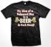 My Idea Of A Balanced Diet is a Beer In Each Hand Mens T-shirt, Funny Trendy Hot Drinking Mens Shirt, XXX-Large, Black