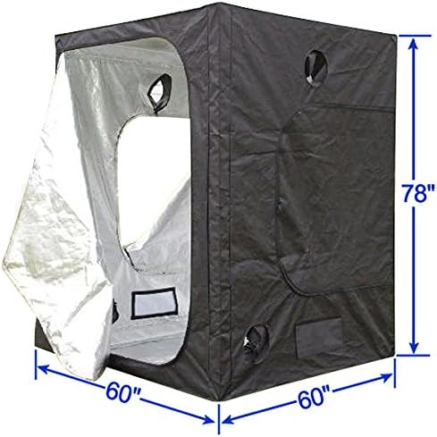 60"x60"x78" Mylar Hydroponic Grow Tent for Indoor Plant Growing, Upgraded, Eco-friendly!