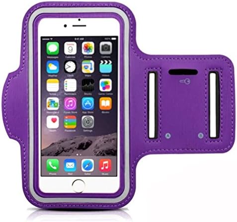 iPhone 6 Armband,DCase®Shocksock iPhone 6 Case Armband,Sports Gym Bike Cycle Jogging Running Exercise Workout Armband Cases for iPhone 6,Galaxy S6 / S6 Edge/S5 HTCM9(Cellphone under 5.2" Purple)