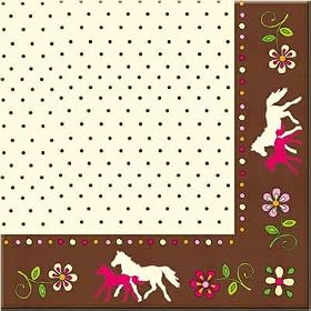 Serviettes en papier Pferdefreunde - Amis des chevaux - Anniversaires