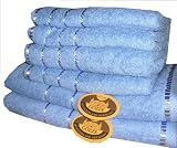 6tlg. Handuch-Set BERLIN - 470g/m² Qualität, hellblau