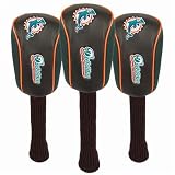 Miami Dolphins - Set of Three Mesh Barrel Headcovers