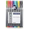Staedtler Triplus Fineliner 334 SB10 Desktop Box - 10 Assorted Colours