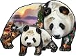 Panda Playground 1000 pc, Shaped