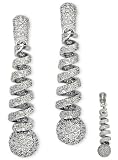ClassicDiamondHouse Cubic Zirconia Diamond Platinum Plated Brilliant Swirl Earrings