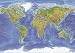 World Map (Physical Terrain, Huge) Art Poster Print - 39 X 55