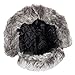 City Hunter Checkered Jacquard Trapper Bomber Cap Hat w/ Faux Fur