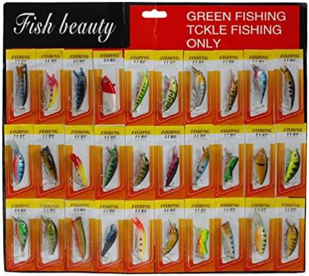 30pcs Assorted Kinds of Fishing Lures Crankbaits Hooks Minnow Baits Tackle