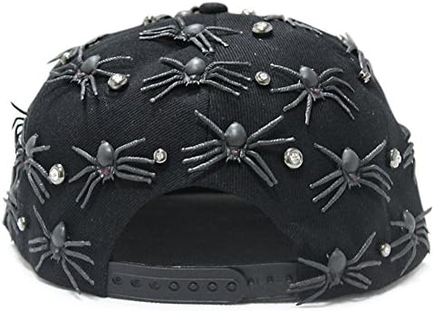 Men Women Black Spider Spike Baseball Cap Snapback