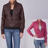 Ci Sono by Journee Juniors High Collar Zippered Faux Leather Jacket