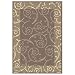 Safavieh Brown and Natural Indoor/ Outdoor Round Area Rug, 5-Feet 3-Inch