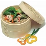 Concept Housewares 3-Piece 10 inch Bamboo Steamer