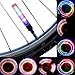 AOR POWER #AR127 Multicolor Bicycle Tire Valve Stem LED Cap Lights, Bike Wheel Lights, 2-Pack