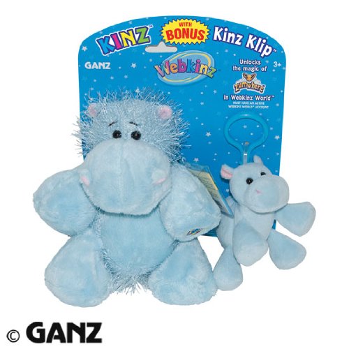 Webkinz Plush Hippo & Kinz Klip Combo