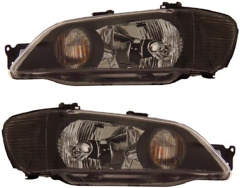MITSUBISHI LANCER 02-03 HEADLIGHT BLACK NEW