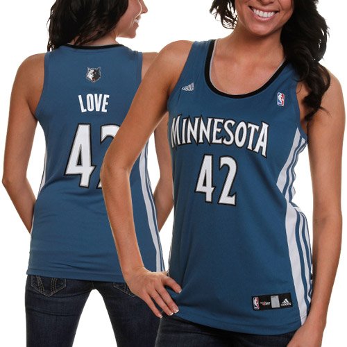 adidas Kevin Love Minnesota Timberwolves Women's Replica Jersey - Slate Blue (Small)