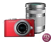 OLYMPUS マイクロ一眼 PEN Lite E-PL3 ダブルズームキット レッド E-PL3 DZKIT RED