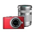 Olympus E-PL3 Compact System Camera - Red (M.ZUIKO Digital 14 -42mm II R and M.ZUIKO Digital 40 -150mm Lenses)