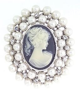 Jodie Rose 16385 - Broche de mujer de metal con cristales y perla sintética (35 perlas)