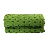 DBPOWER® Hot Yoga Towel Mat Non Slip Blanket With Silicone Plate Dots + Mesh Carry Bag Green 72