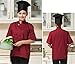 Fashion Restaurant Cook Jacket Service Waiter Coat Short sleeves