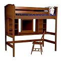 Cooley Study Loft Bed - Cherry