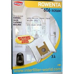4 sacs non tiss�s Interfilter pour | CALOR - Balloon : 1300 E ( 4633.00), BO 120 EO - BO 124 E3 - Balloon : 1200 ( 4631.05), 1200 E (4632.00) | CTC CLATRONIC - BP 1210 | FIRST LINE - EOLIA - FL 1300 i | MOULINEX - Galeo CEJ 151, GA 16 PE 3 - ALTO Parquett (2002 ->) : CEH 1, CEH 2, CEH B 1800w, CEHB 41 / 51 - optimo CEK 40, CEK 151, CEK 153, CEK 154, 1750 - ALTO 1700 CEH 152 | ROWENTA - ARTEC RO : 1081, 1085 ART / FC, 1086, 4013 � 4075