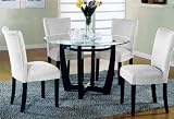 5pc Glass Top Cuppoccino Dining Set