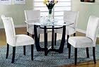 5pc Glass Top Cuppoccino Finish Dining Set