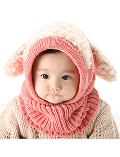 Sumolux Baby Girls/Boys Knitted Winter Warm Woolen Coif Hood Scarf Caps Hats